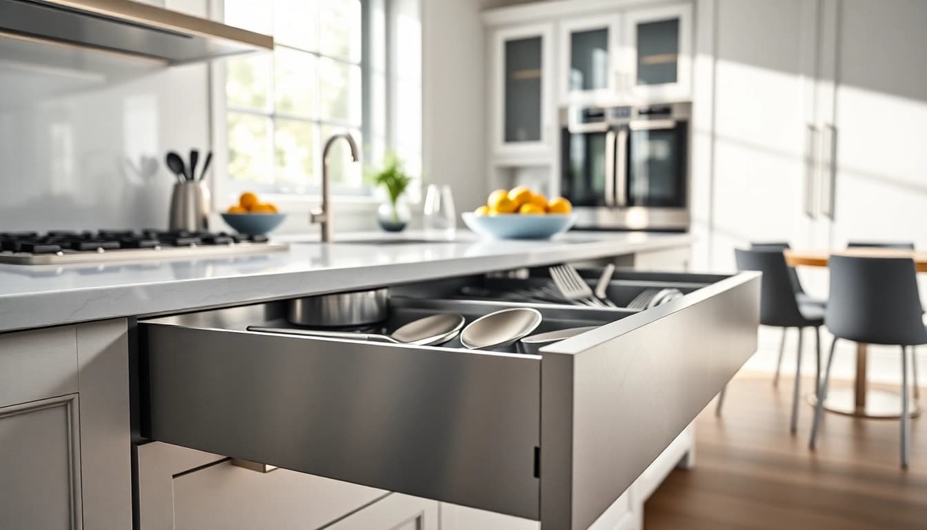 Enhance your space with a functional Double Wall Drawer System featuring sleek design and organization.