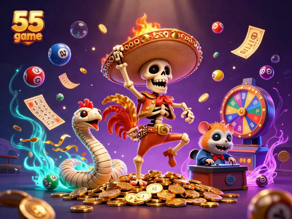 Experience the thrill of the 55 club game with vibrant characters and colorful elements in action.