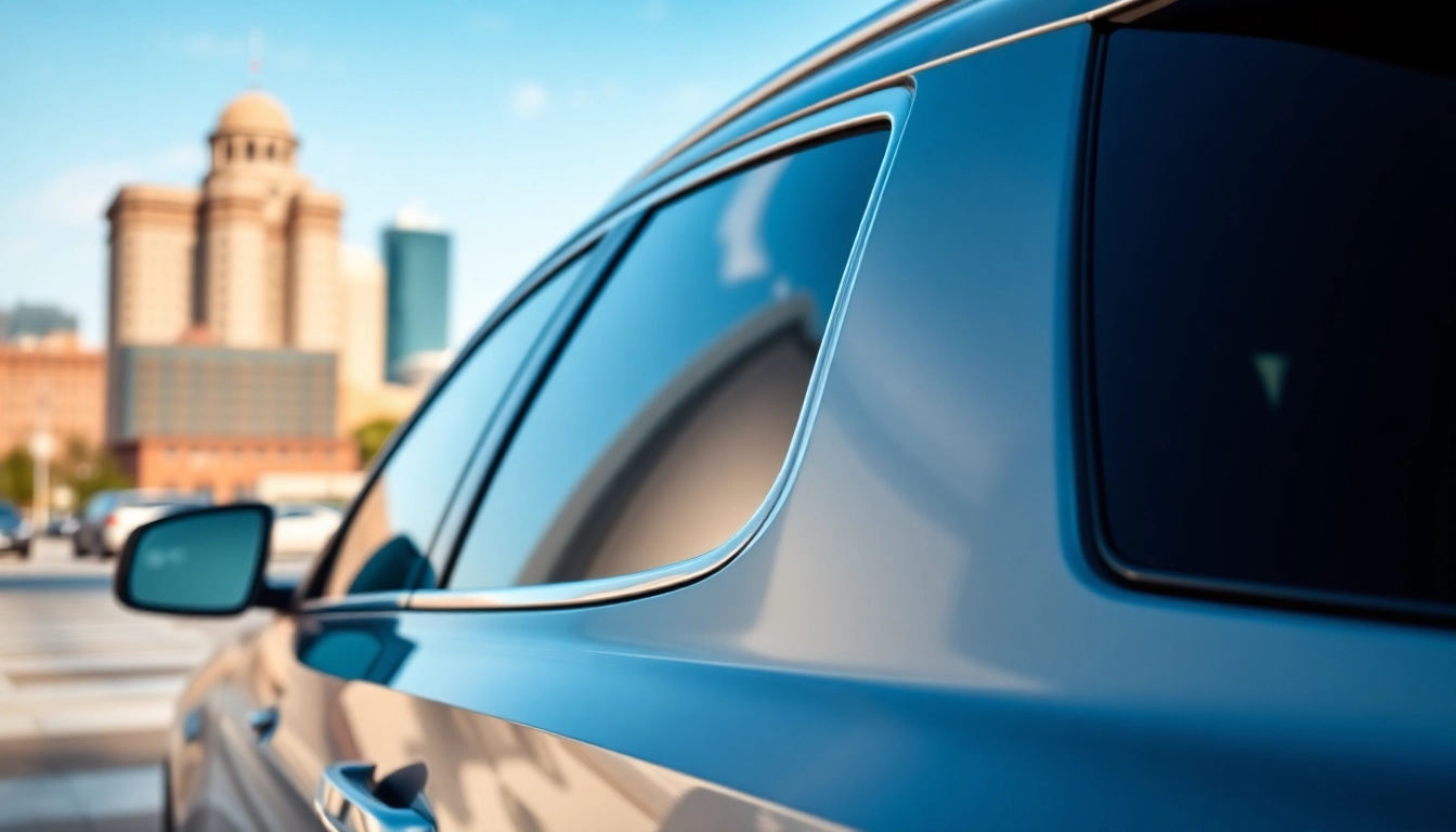 Enhance your vehicle's style with window tint Chattanooga that reflects the urban landscape.