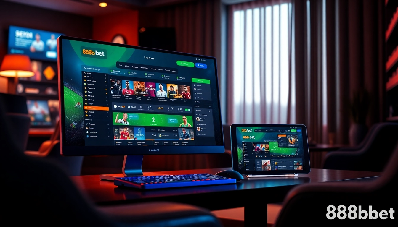 Interactive betting interface on 888b.bet showcasing vibrant sports options and promotions.