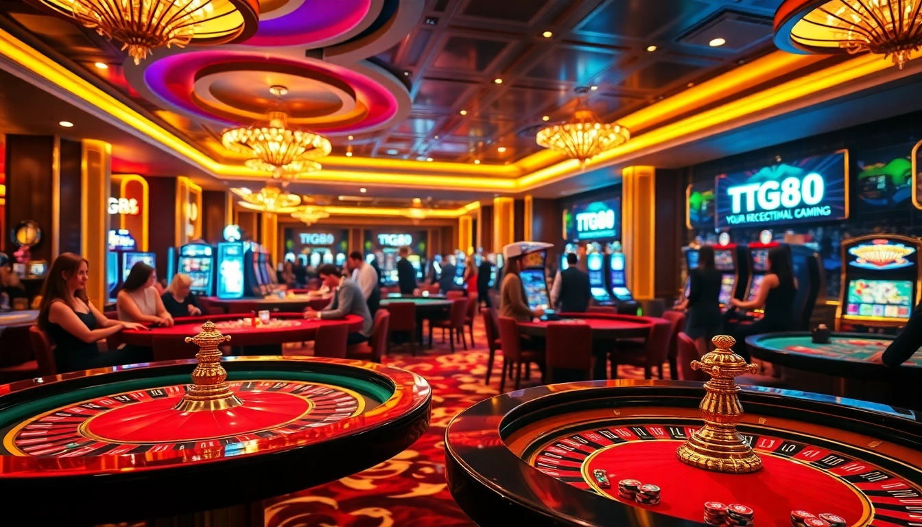 Experience the thrilling excitement of TG88 casino with vibrant games and luxurious décor.