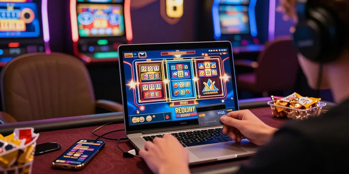 Exciting gameplay at credit card casinos at scoarch.org.uk, featuring a player engaged with online games using Visa and Mastercard.