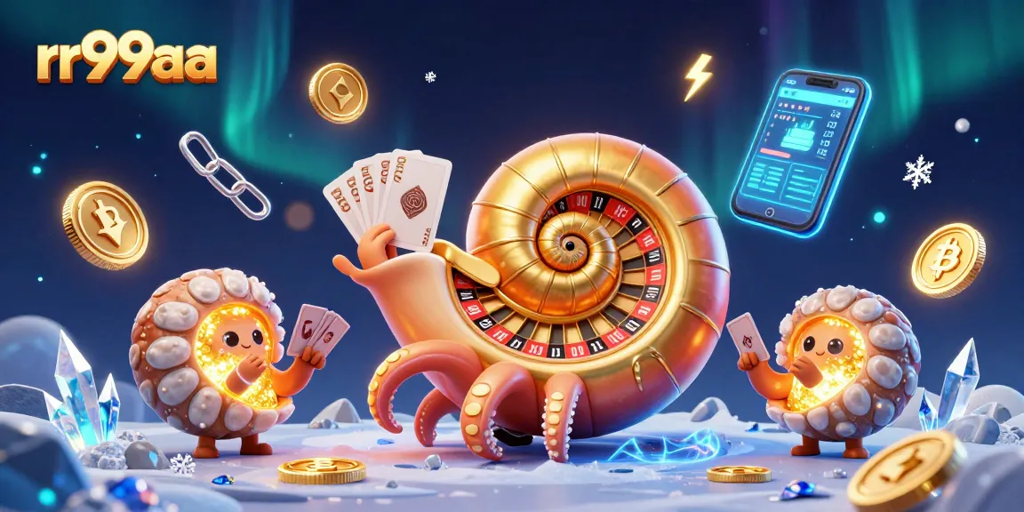 Experience thrilling gameplay with rr99aa, featuring a 3D nautilus roulette wheel and glowing crypto coins.