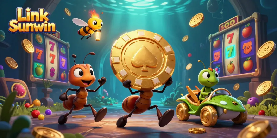 Join the fun with Link Sunwin as adventurous ants race to win big at slots!
