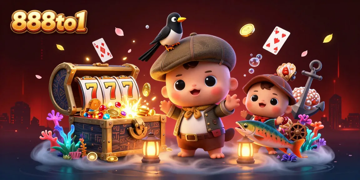 Engage in thrilling gaming adventures at 888to1 with captivating visuals of treasure and exciting game elements.